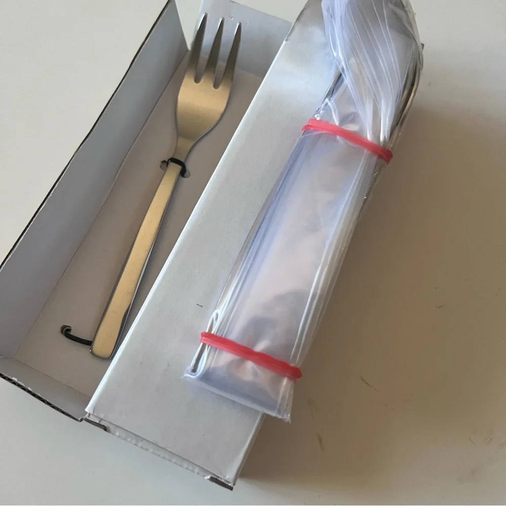 BERGHOFF SET OF 12 CAKE FORKS STAINLESS NWT